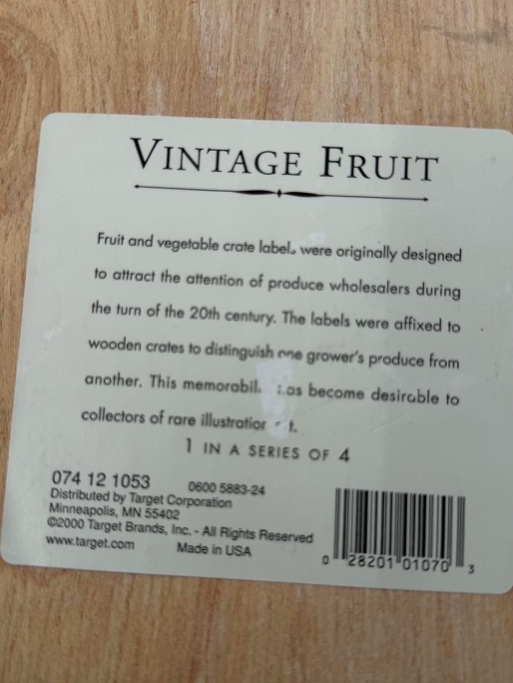 Vintage Peach Crate Label Plaque - Picture 3 of 3